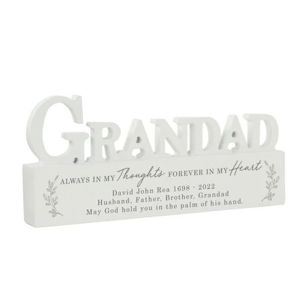 Personalised In Loving Memory Wooden Grandad Ornament 5 Personalised In Loving Memory Wooden Grandad Ornament - Image 3