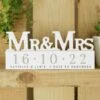 Personalised Big Date Wooden Mr & Mrs Ornament -Personalise Store p1011f97