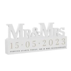 Personalised Big Date Wooden Mr & Mrs Ornament 9 Personalised Big Date Wooden Mr & Mrs Ornament -Personalise Store p1011f97 3