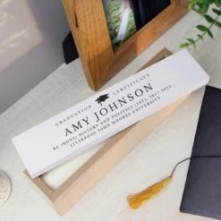 Personalised Graduation Wooden Certificate Holder -Personalise Store p1011g08 2