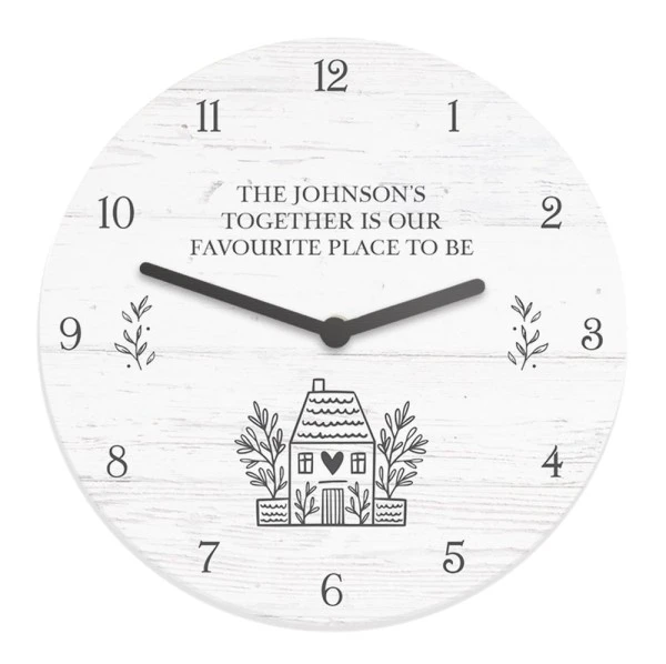 Personalised HOME Shabby Chic Wooden Clock 7 Personalised HOME Shabby Chic Wooden Clock - Image 5