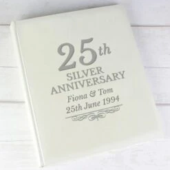 Personalised 25th Silver Anniversary Traditional Photo Album -Personalise Store p1012a33 2