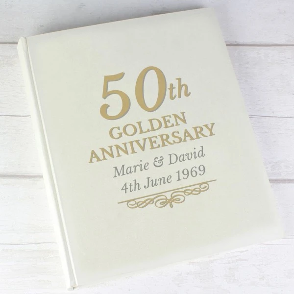 Personalised 50th Golden Anniversary Traditional Photo Album 5 Personalised 50th Golden Anniversary Traditional Photo Album - Image 3