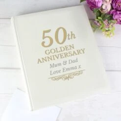 Personalised 50th Golden Anniversary Traditional Photo Album 13 Personalised 50th Golden Anniversary Traditional Photo Album -Personalise Store p1012a35 4