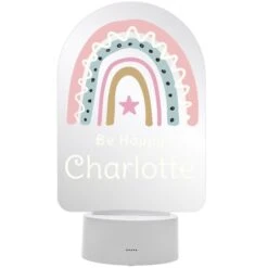 Personalised Pink Rainbow LED Colour Changing Night Light -Personalise Store p101396 4