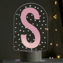 Personalised Initial LED Colour Changing Night Light -Personalise Store p101397 2