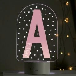 Personalised Initial LED Colour Changing Night Light -Personalise Store p101397 5