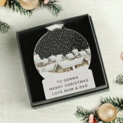 Personalised Christmas Home Acrylic Snowglobe Decoration 7 Personalised Christmas Home Acrylic Snowglobe Decoration -Personalise Store p1013a13 1