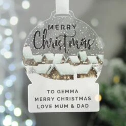 Personalised Christmas Home Acrylic Snowglobe Decoration 9 Personalised Christmas Home Acrylic Snowglobe Decoration -Personalise Store p1013a13 3