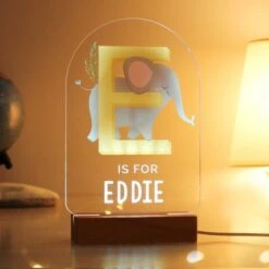 Personalised Animal Alphabet Wooden Based LED Light 14 Personalised Animal Alphabet Wooden Based LED Light -Personalise Store p1013a50 2