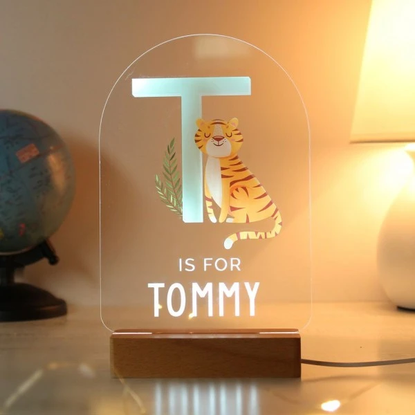 Personalised Animal Alphabet Wooden Based LED Light 7 Personalised Animal Alphabet Wooden Based LED Light - Image 5