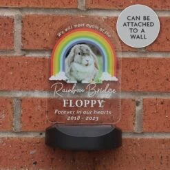 Personalised Rainbow Bridge Pet Memorial Outdoor Solar Light -Personalise Store p1013a52 4