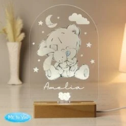 Personalised Tiny Tatty Teddy Wooden Based LED Light -Personalise Store p1013a58 8