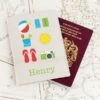 Personalised Bright Travel Cream Passport Holder 2 Personalised Bright Travel Cream Passport Holder -Personalise Store p101494