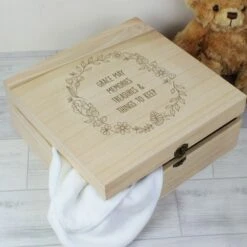 Personalised Floral Wreath Large Wooden Keepsake Box 10 Personalised Floral Wreath Large Wooden Keepsake Box -Personalise Store p1014b13 3