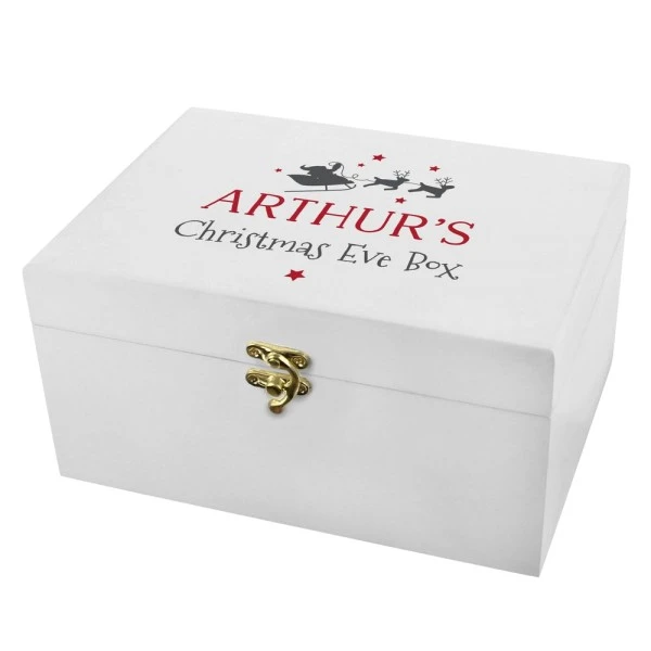 Personalised Christmas Eve White Wooden Box 4 Personalised Christmas Eve White Wooden Box - Image 2