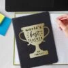 Personalised Worlds Best Teacher Trophy Black Hardback Notebook 2 Personalised Worlds Best Teacher Trophy Black Hardback Notebook -Personalise Store p1014b86