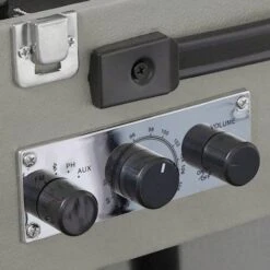 Personalised Retro Style Record Player On Legs - Grey - Record Sticker -Personalise Store personalised retro style record player on legs grey record sticker 07