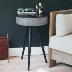 Tabblue Personalised Bluetooth Side Table With Surround Sound - Black - Beer Sticker -Personalise Store tabblue personalised bluetooth side table with surround sound black 01