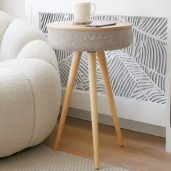 Tabblue Personalised Bluetooth Side Table With Surround Sound - Light Wood - Whiskey Sticker -Personalise Store tabblue personalised bluetooth side table with surround sound light wood 04 2